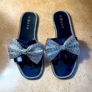 Black and Silver Women's Sandals